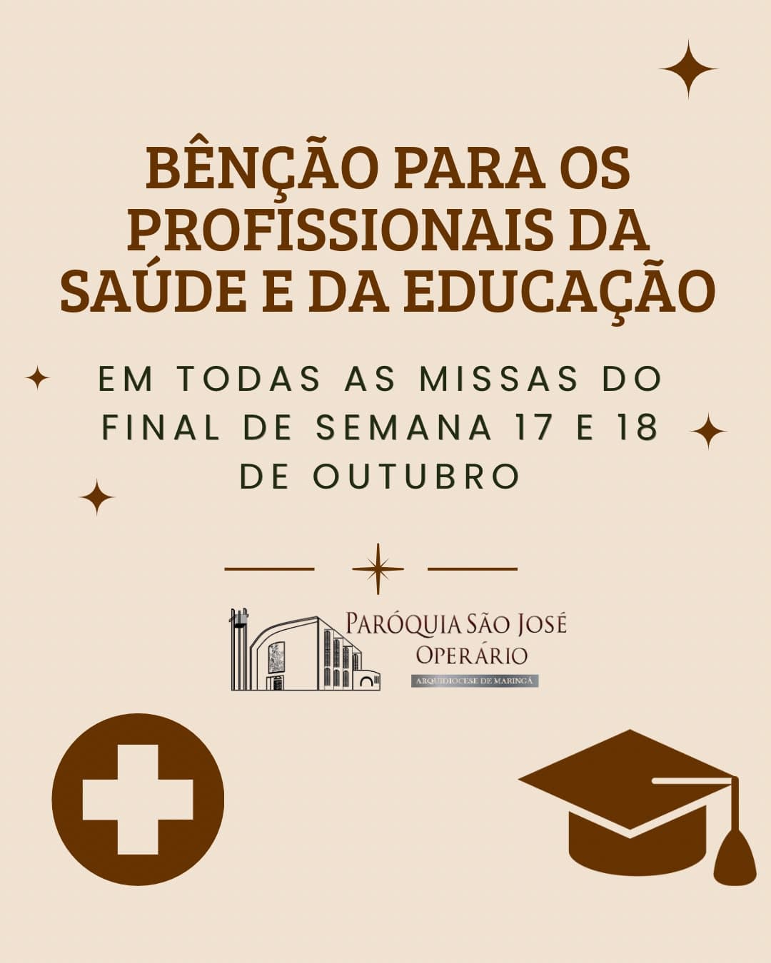 Benção para os Profissionais da Saúde e da Educação